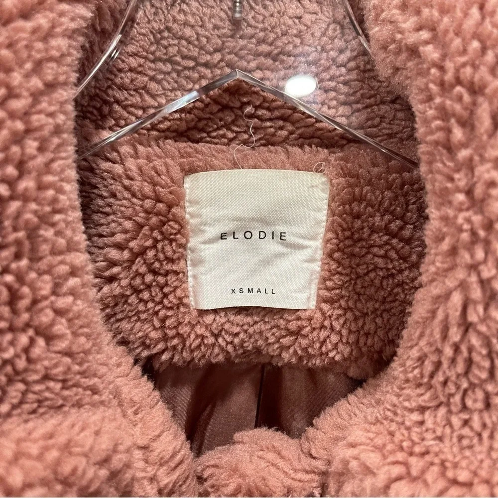 Elodie Faux Shearling Teddy Jacket Full Zip Large Pockets High Collar X-Small